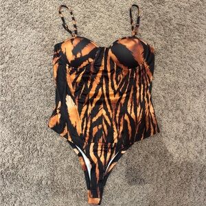Tiger Print Bodysuit